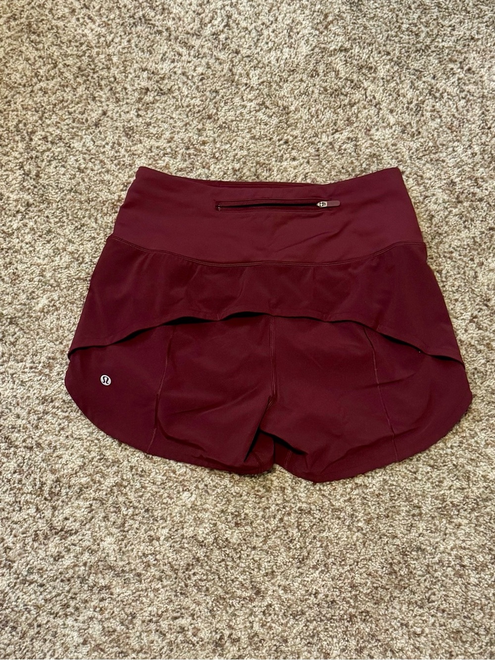 lululemon athletica Women's Maroon Athletic Skort with Rear Zip
